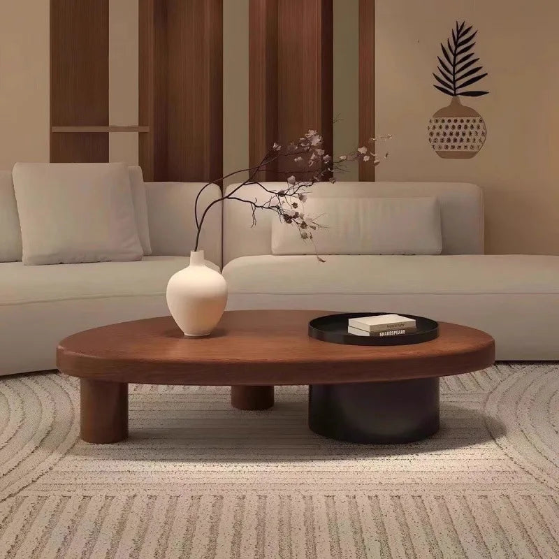 Wabi Sabi Te-bord – Minimalistisk Elegans i Massivt Trä