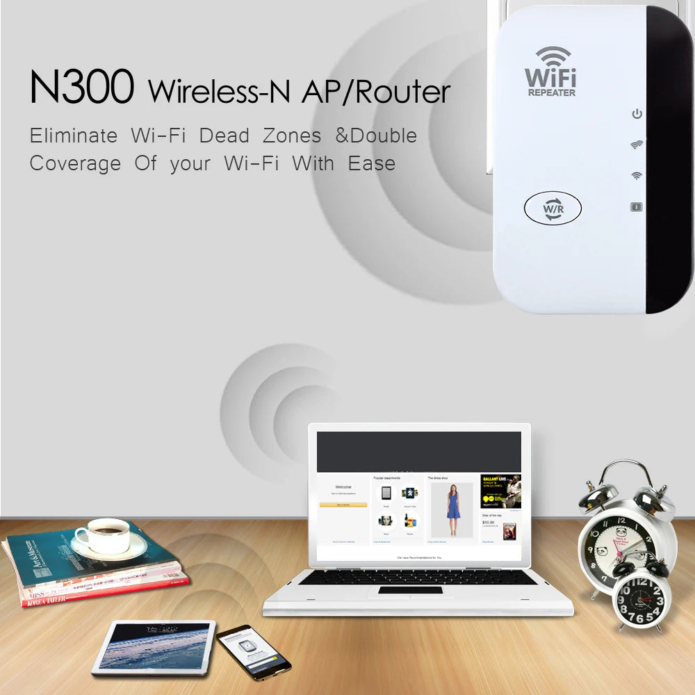 đ¶ FENVI WiFi Repeater â 300 Mbps SignalförstĂ€rkare med WPS & FjĂ€rrstyrning