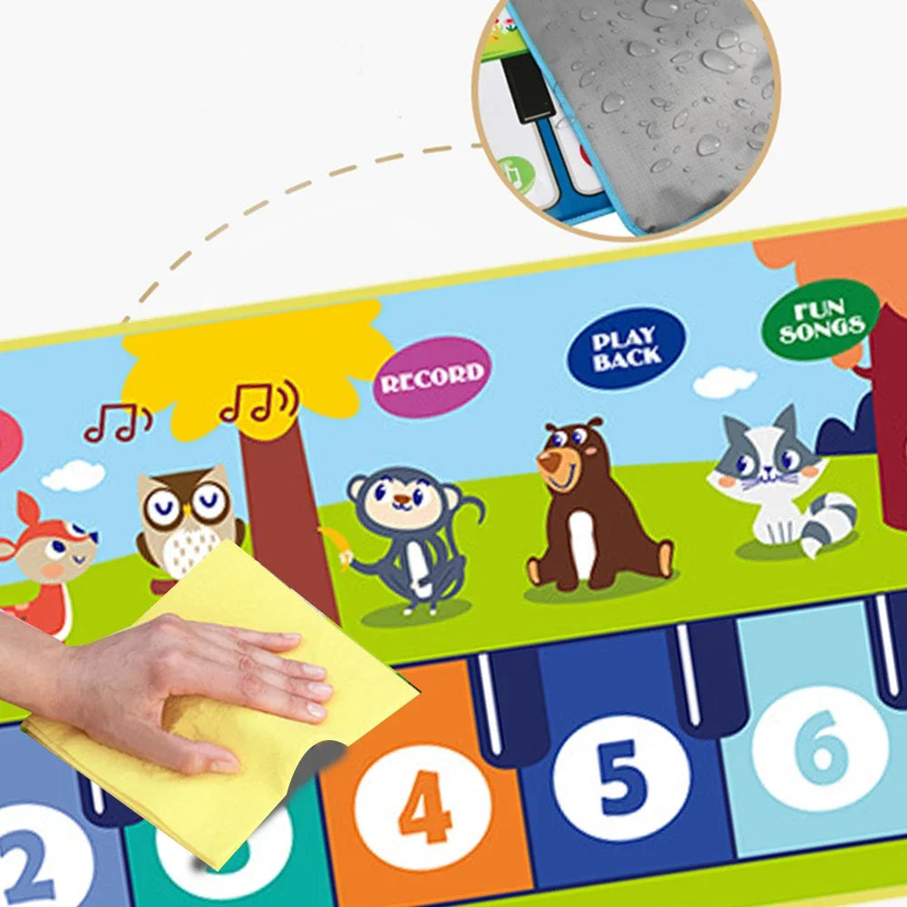 Pianomatta för Barn 80×30 cm – Musikmatta med Ljus & Ljud | Dansmatta för Flickor & Pojkar 3–6 år