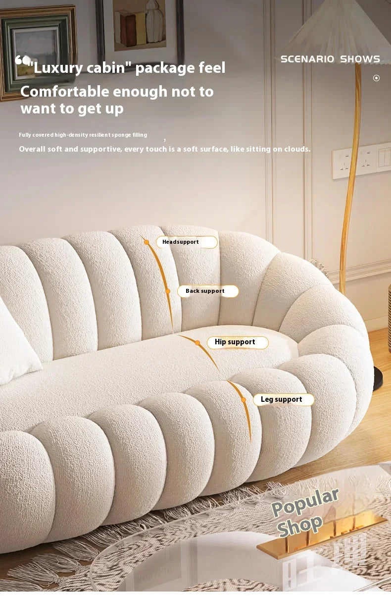 Elegant Teddy Sammet Recliner Soffa – Nordisk Stil – Bekväm Loungestol för Vardagsrum