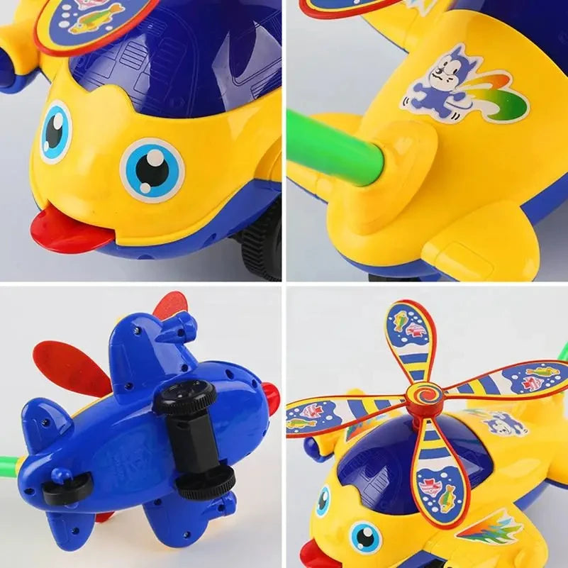 Baby Walker Flygplansbil – Handdriven Gåleksak för Barn | Utomhuslek från 4 år