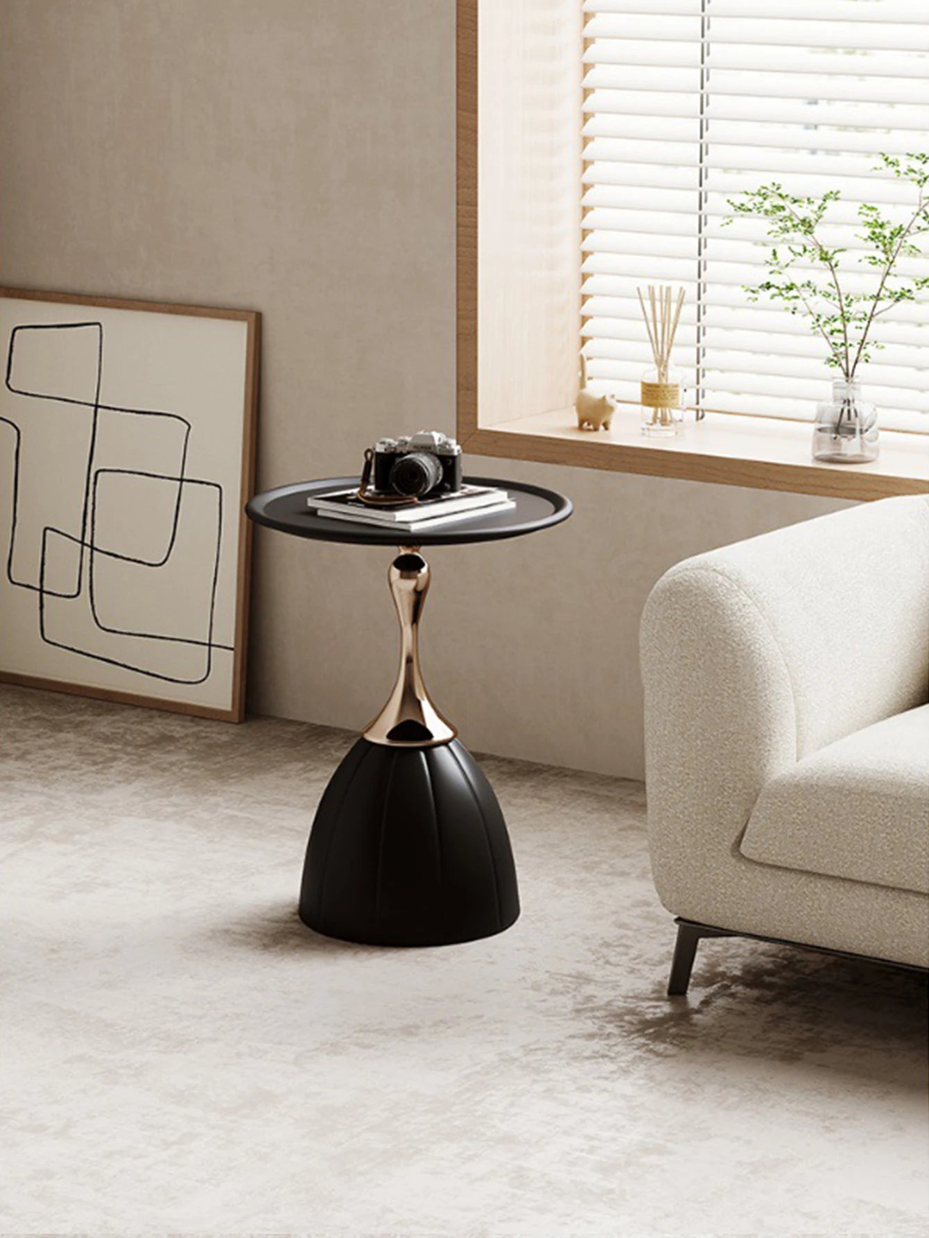 Nordiskt Soffbord i Järn – Rund Design med Modern Marockansk Stil