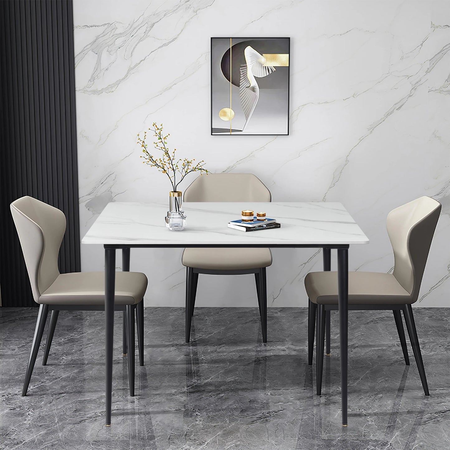 Wisfor Matbord i Sintrad Sten – Modern Rektangulär Design för 2–4 Personer