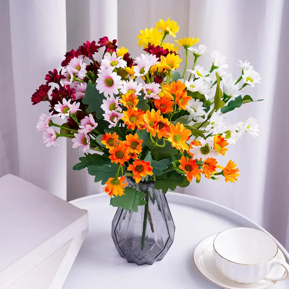 Konstgjorda Höstblommor – Vattentåliga Mumsblommor för Utomhus & Inomhus (5-pack)