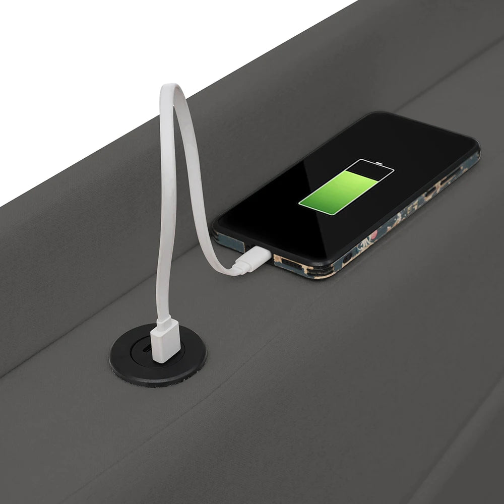 KOMHTOM Dubbelsöng med Förvaring & USB-C – Modern Design