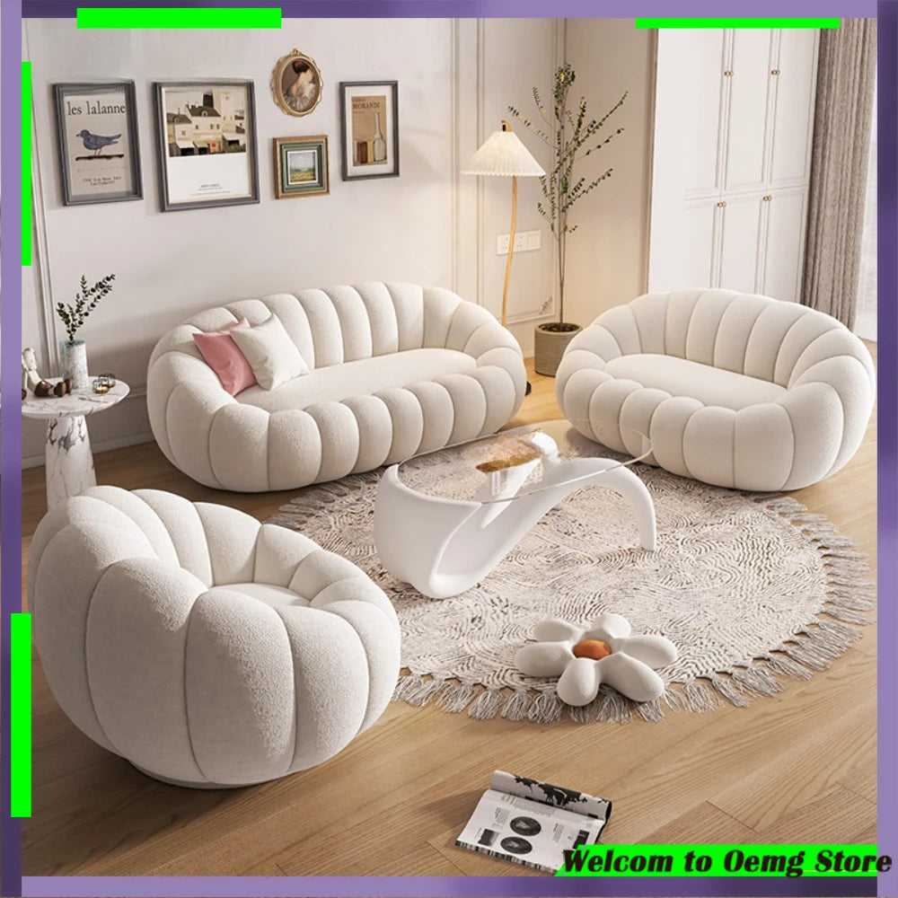 Elegant Teddy Sammet Recliner Soffa – Nordisk Stil – Bekväm Loungestol för Vardagsrum