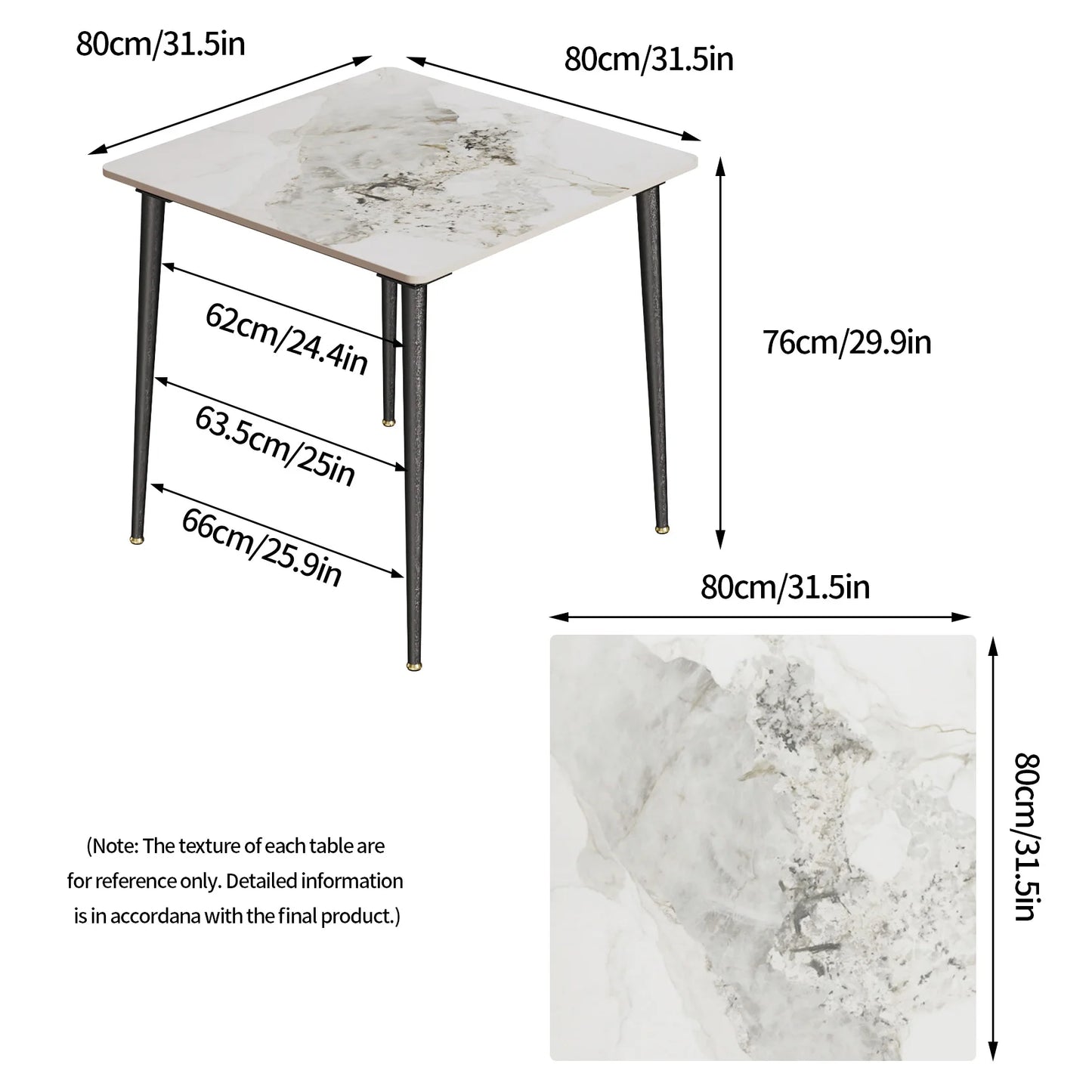 Wisfor Matbord i Sintrad Sten – Modern Rektangulär Design för 2–4 Personer