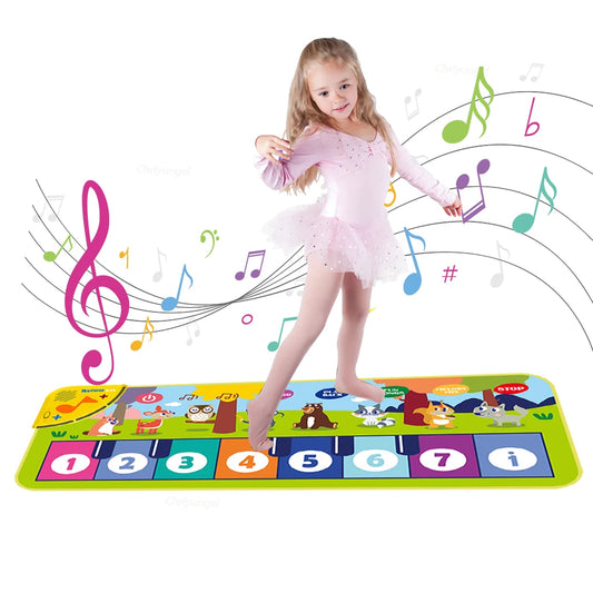 Pianomatta för Barn 80×30 cm – Musikmatta med Ljus & Ljud | Dansmatta för Flickor & Pojkar 3–6 år