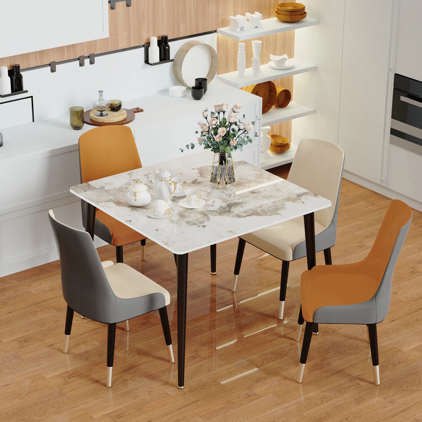 Wisfor Matbord i Sintrad Sten – Modern Rektangulär Design för 2–4 Personer