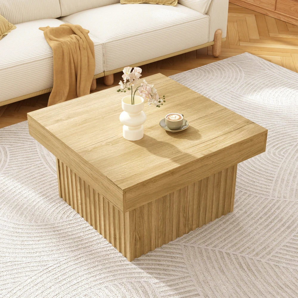 2-delat Nestbord i Trä – Rund Design – Skandinavisk Stil – 76 & 40 cm