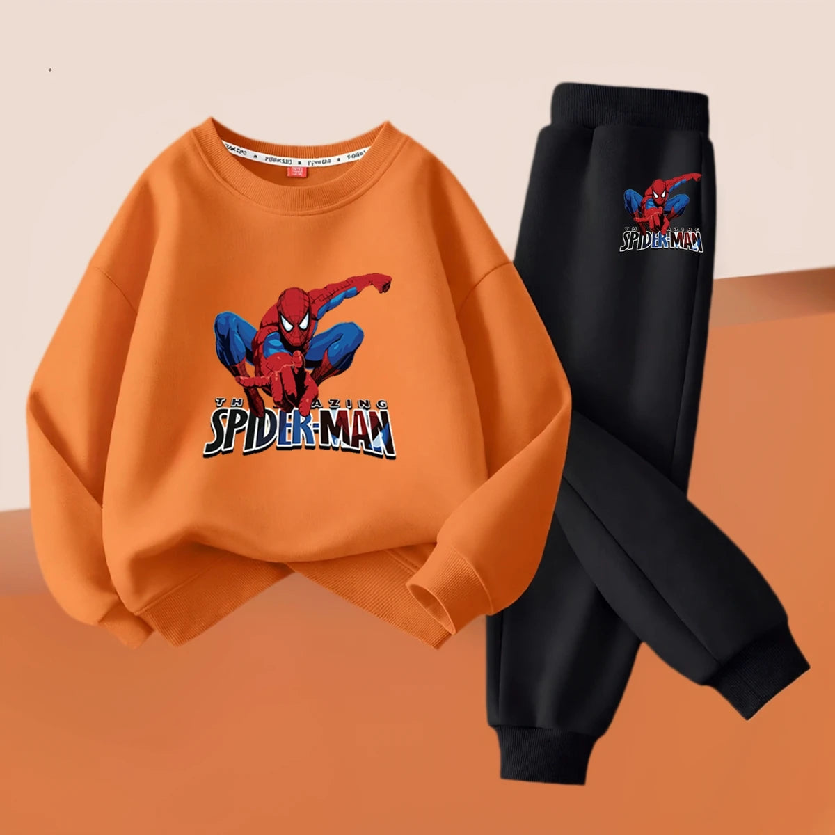 đ·ïž Sportigt Barnset för Pojkar â Spiderman Design â VĂ„rkollektion â 2-delad Tröja & Byxor