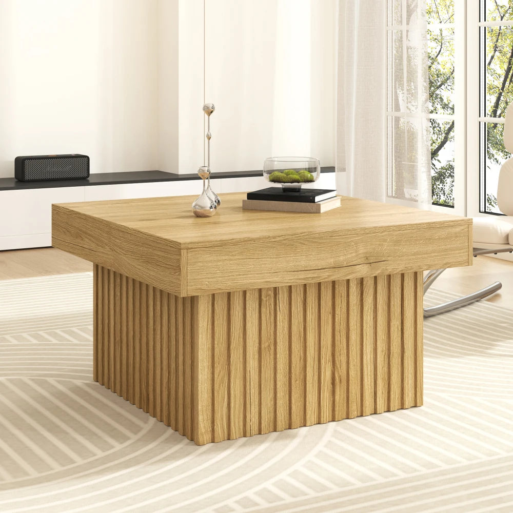 2-delat Nestbord i Trä – Rund Design – Skandinavisk Stil – 76 & 40 cm