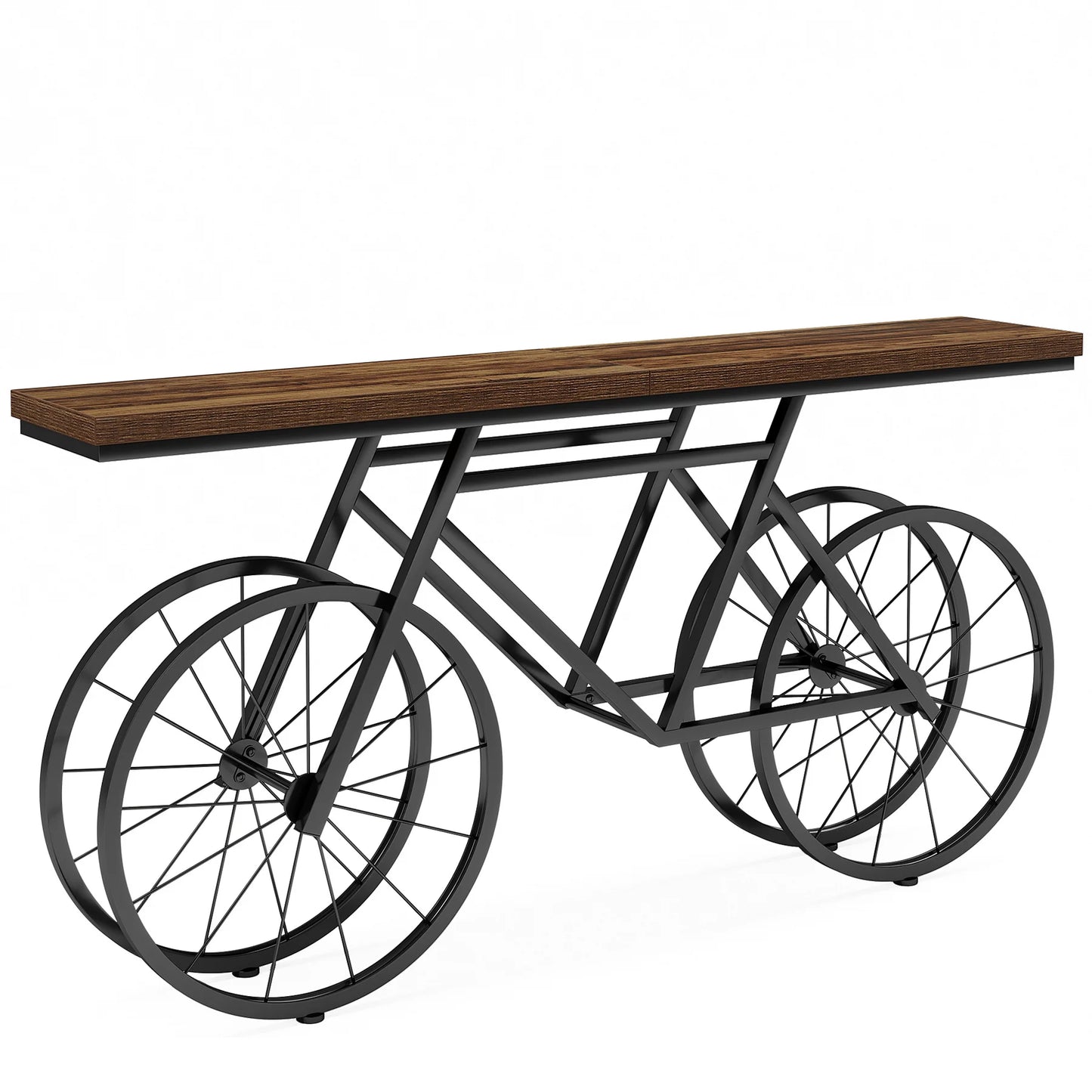 Retro Konsolbord med Cykelbas – Tribesigns Design för Vardagsrum & Hall