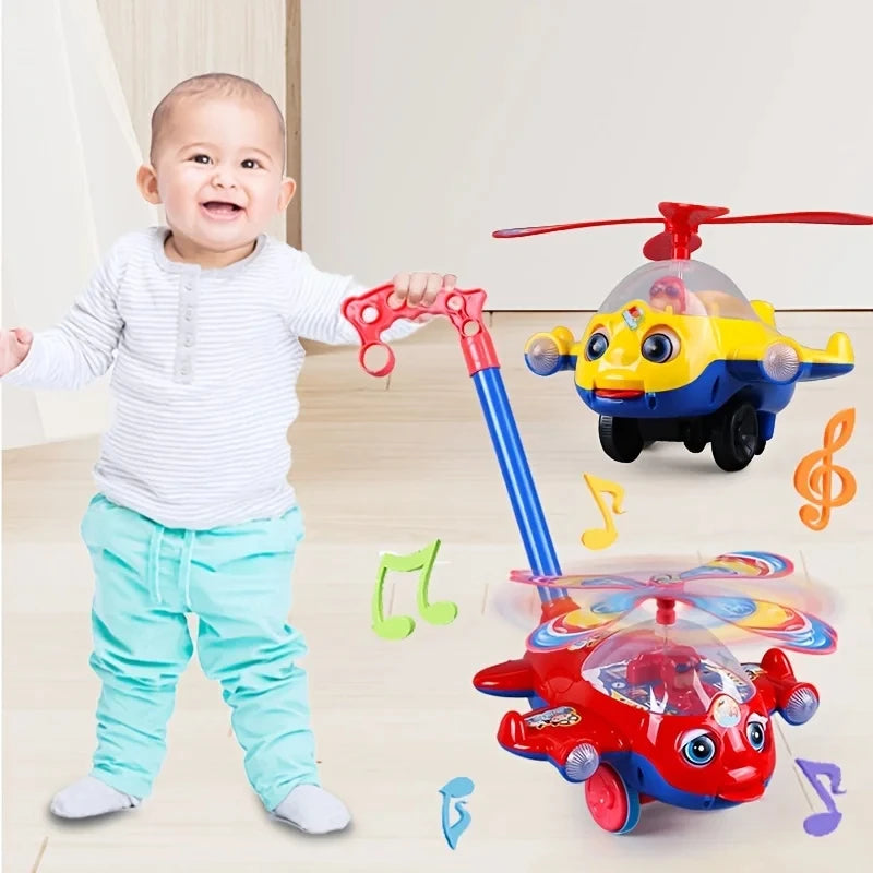 Baby Walker Flygplansbil – Handdriven Gåleksak för Barn | Utomhuslek från 4 år