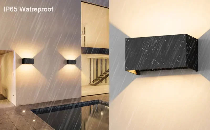 Modern Vägglampa i Aluminium – LED-ljus med IP65 Skyddsnivå
