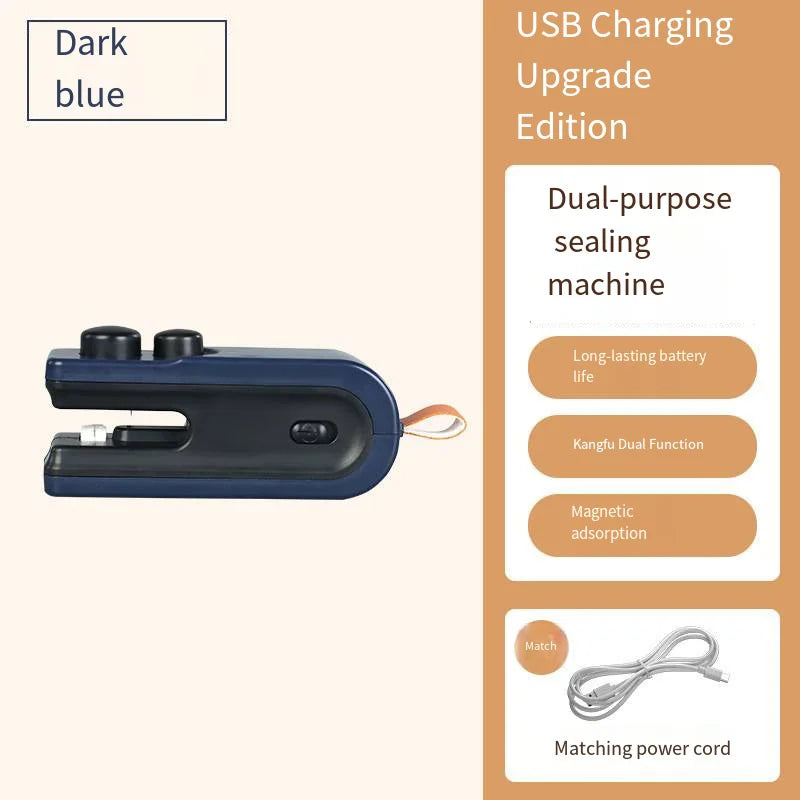 Mini Påsförslutare med USB – Återladdningsbar Värmeförslutare | För Mat, Snacks & Förvaring