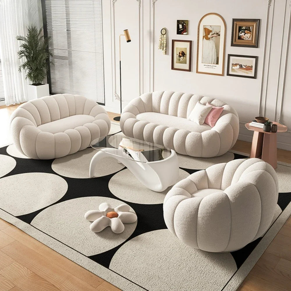 Elegant Teddy Sammet Recliner Soffa – Nordisk Stil – Bekväm Loungestol för Vardagsrum