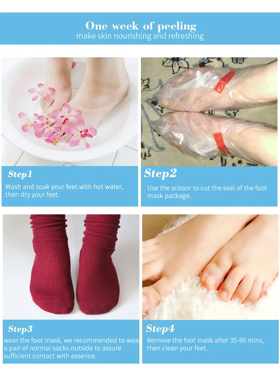 Fotmask 1-pack – Exfolierande & Återfuktande Pedikursockor | Mjuka Fötter på 1 Vecka