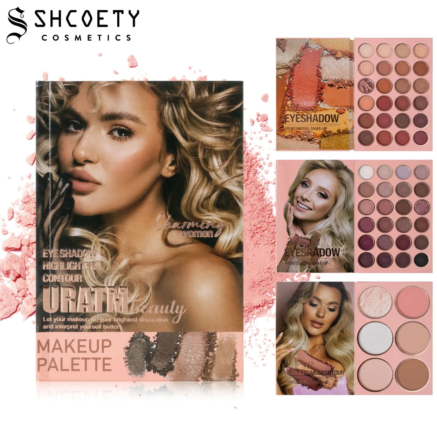 đ Professionell Makeup-palett med 54 fĂ€rger â Allt-i-ett: Ăgonskugga, Rouge, Highlighter & Contouring