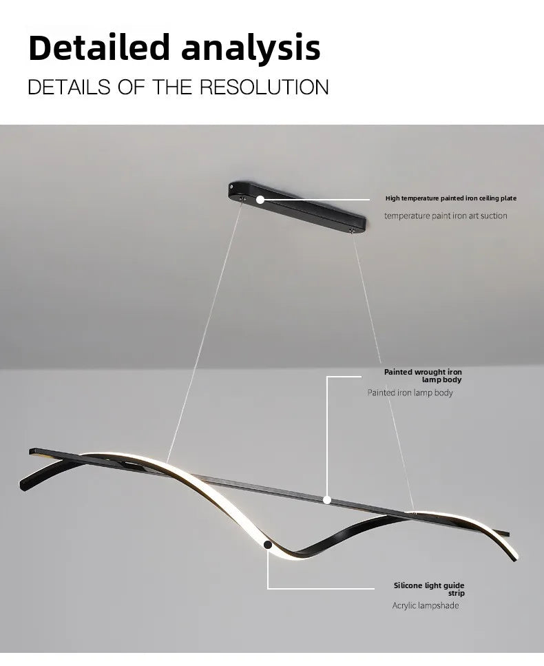 Postmodern LED Pendellampa – Minimalistisk Design för Matsal & Restaurang