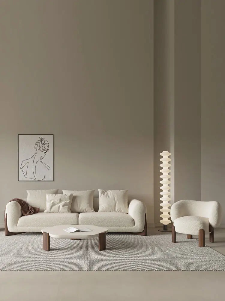 Trendig Fåtölj i Massivt Trä – Nordisk Design för Vardagsrum & Balkong