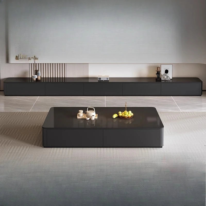 DUTRIEUX TV-bänk – Estetisk Minimalism med Lyxig Stenskiva