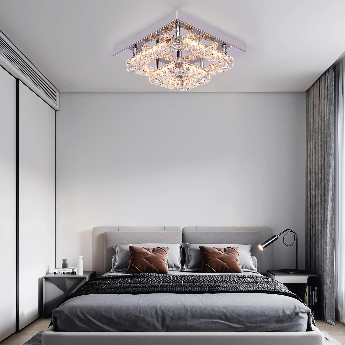 Vetrulus Kristallkrona – LED Taklampa i Lyxig Design (27 × 27 × 12 cm)