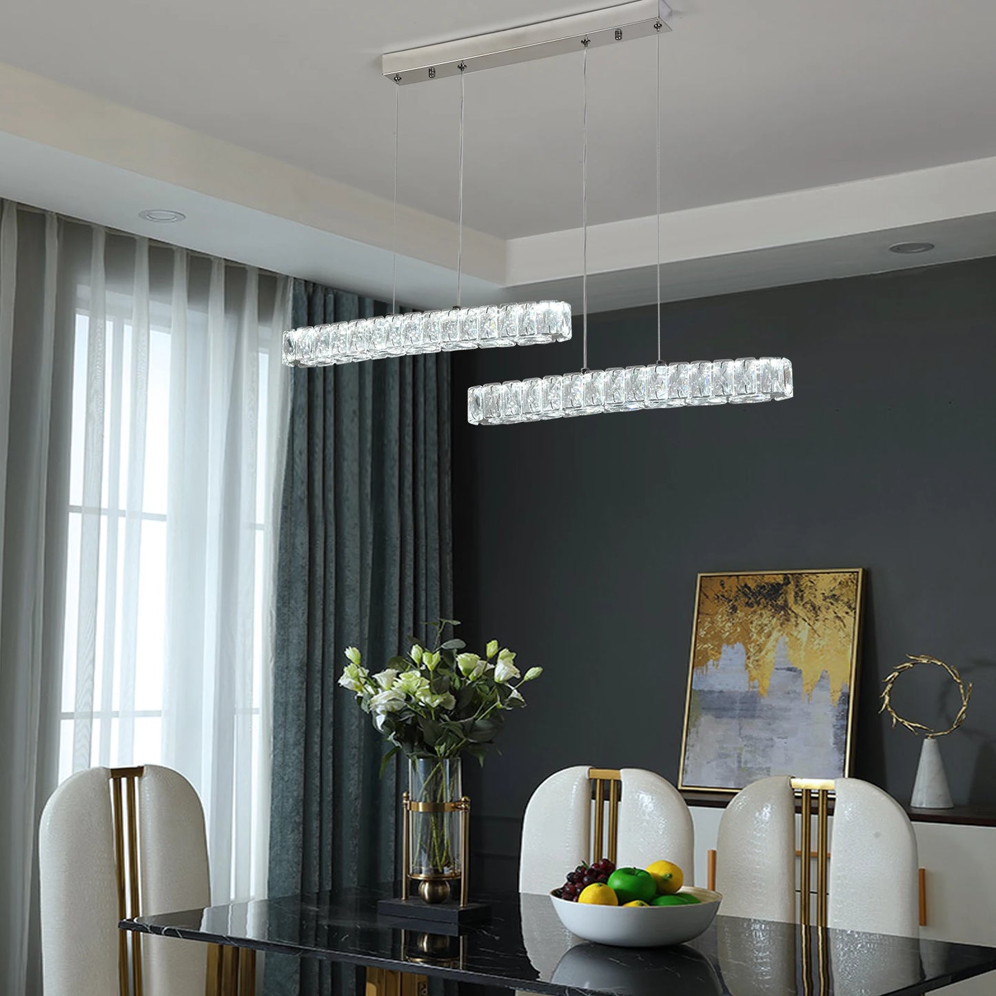 Vetrulus Kristalltaklampa – Modern Lyx i Krom & Kristall