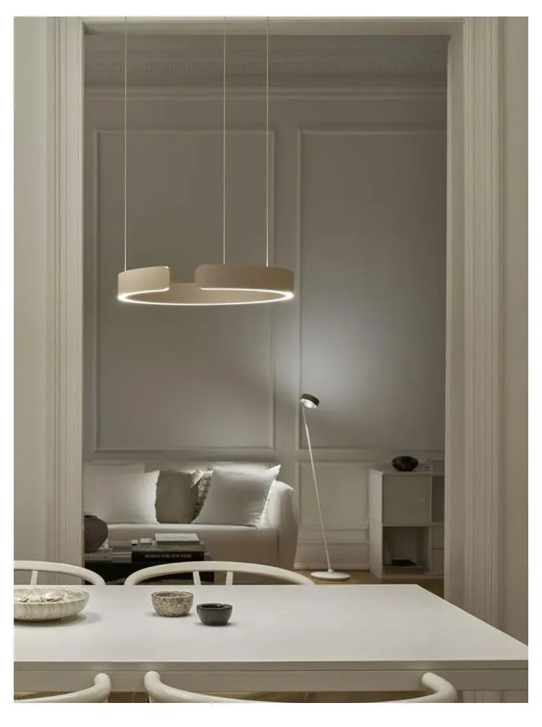 Nordisk LED Ringformad Taklampa – Modern Design i Roséguld, Svart, Vitt & Guld