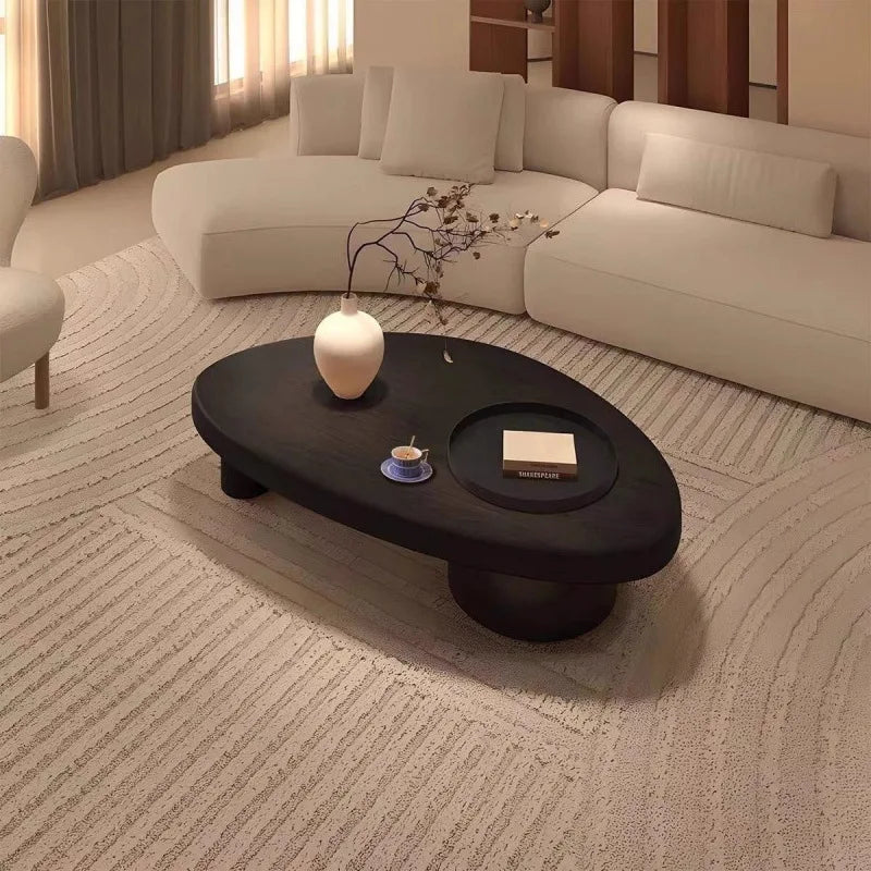 Wabi Sabi Te-bord – Minimalistisk Elegans i Massivt Trä