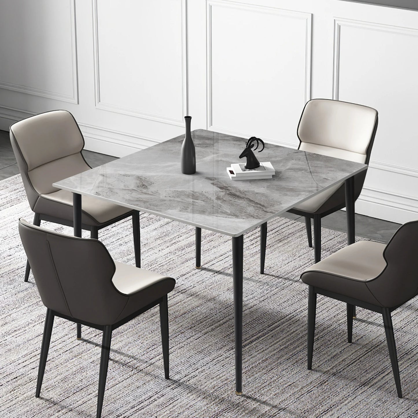 Wisfor Matbord i Sintrad Sten – Modern Rektangulär Design för 2–4 Personer