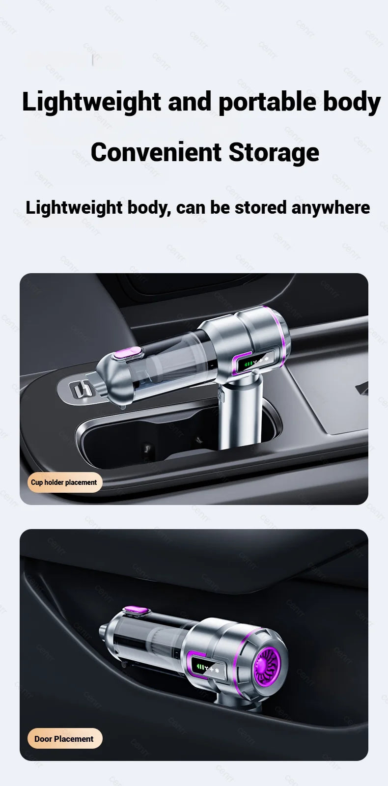 Multifunktionell trådlös bil-dammsugare – kraftfull, portabel, USB-C laddning