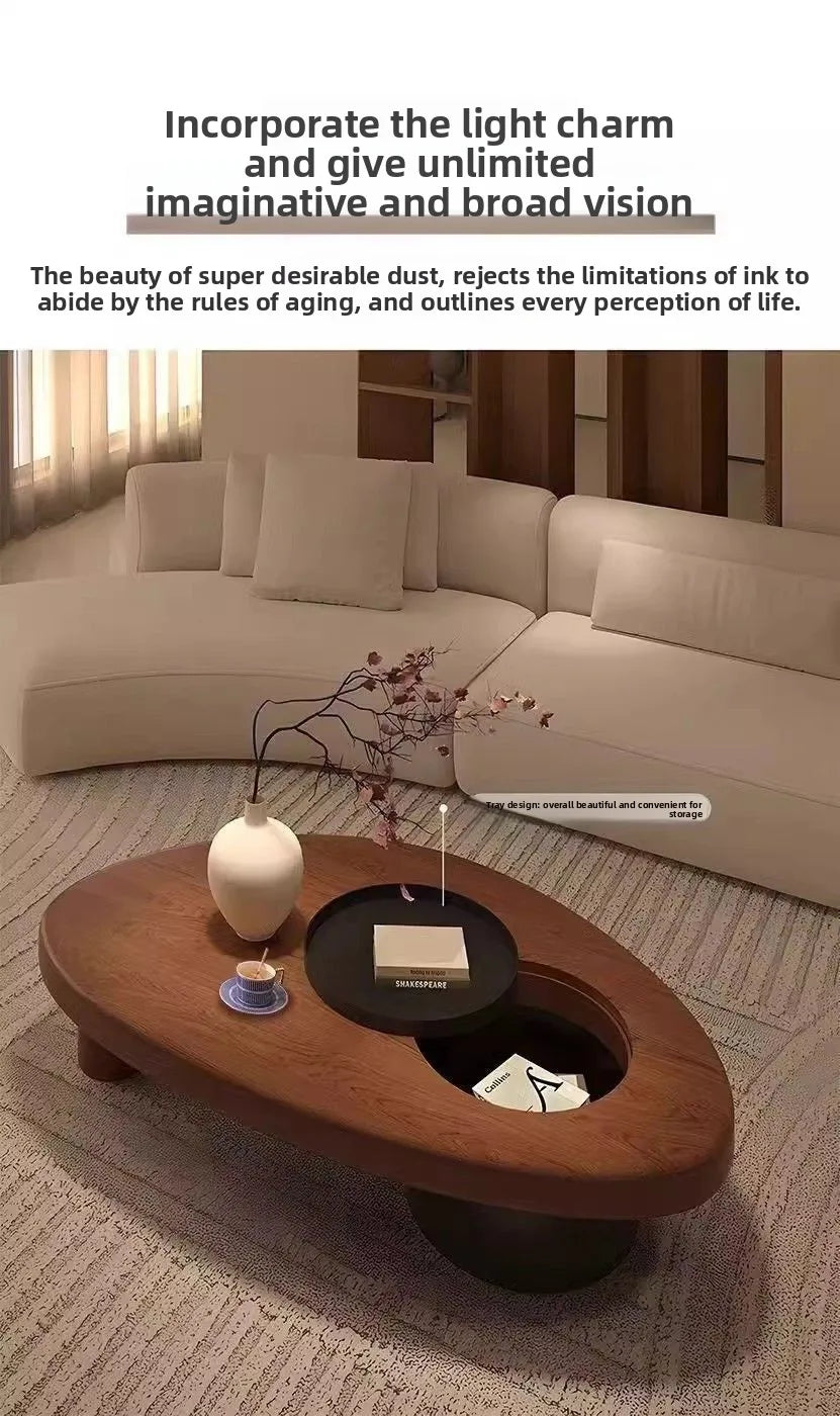 Wabi Sabi Te-bord – Minimalistisk Elegans i Massivt Trä