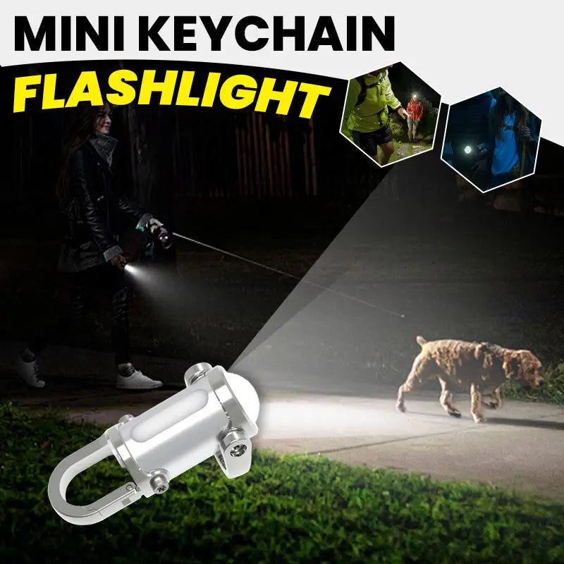 1200LM Superljus Mini Nyckelringsficklampa – Vattentät & USB-Uppladdningsbar – För Camping & Nödsituationer