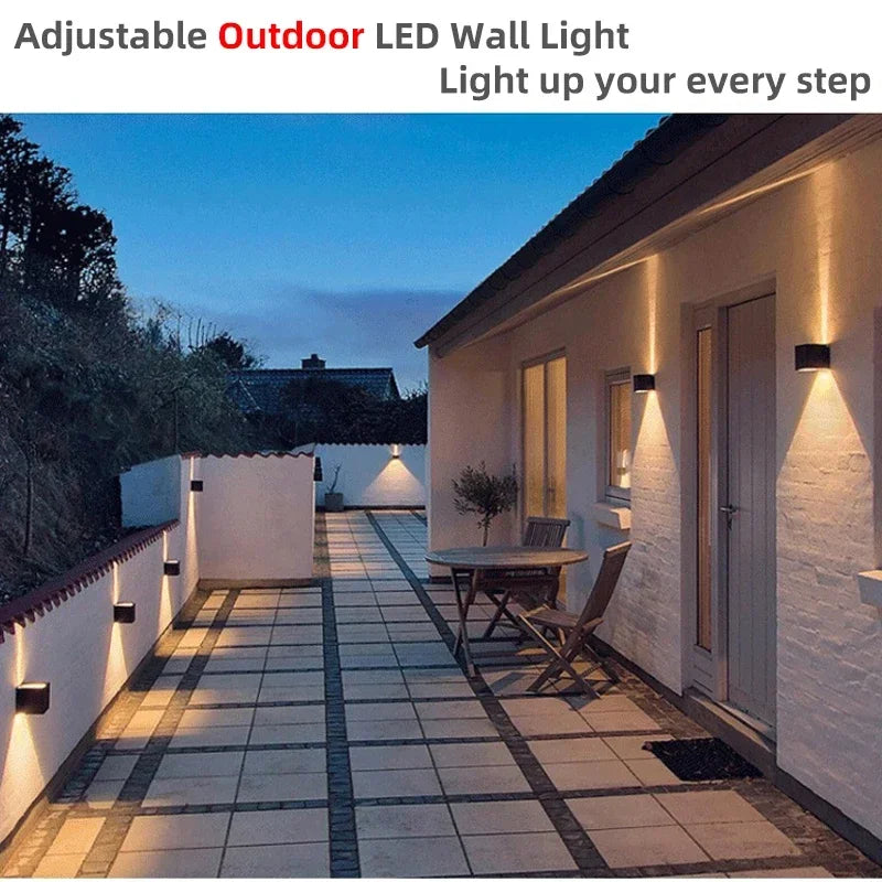 Modern Vägglampa i Aluminium – LED-ljus med IP65 Skyddsnivå