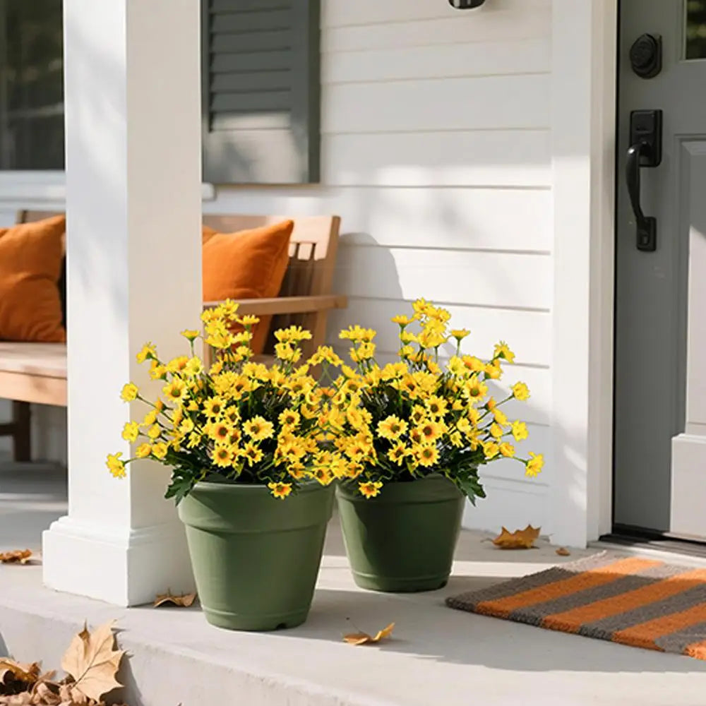 Konstgjorda Höstblommor – Vattentåliga Mumsblommor för Utomhus & Inomhus (5-pack)