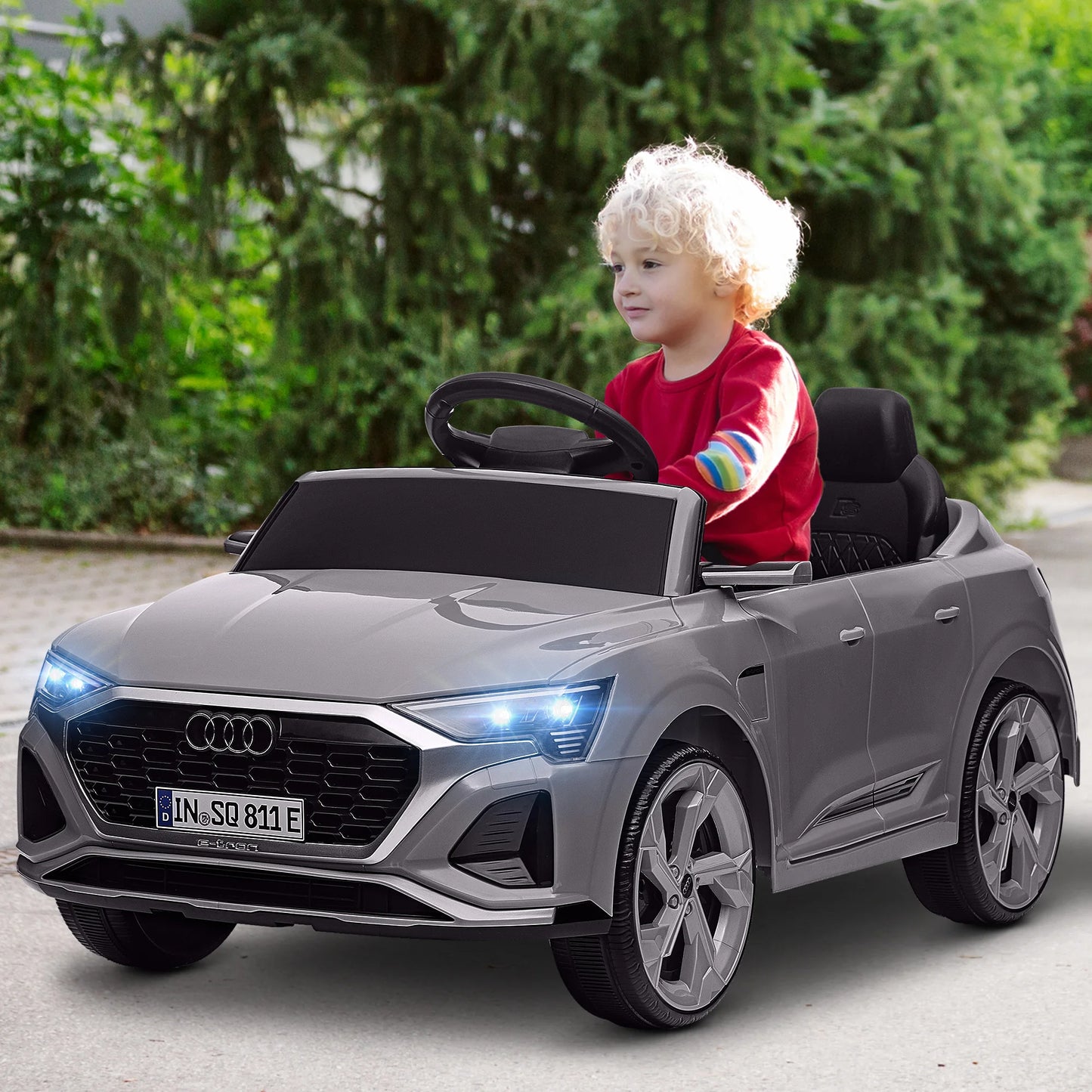 Elbil för Barn – Audi Q8 E-Tron 12V med Musik & Ljus
