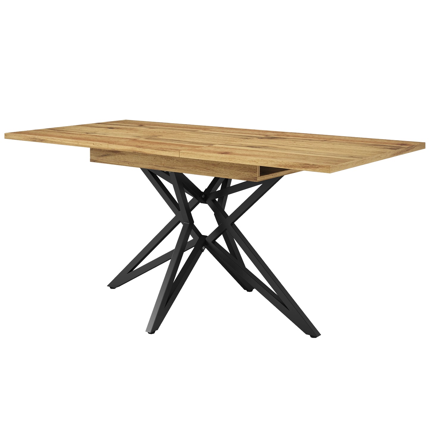 đœïž Utdragbart Matbord 120â160 cm â Modern Design med StjĂ€rnformade Ben