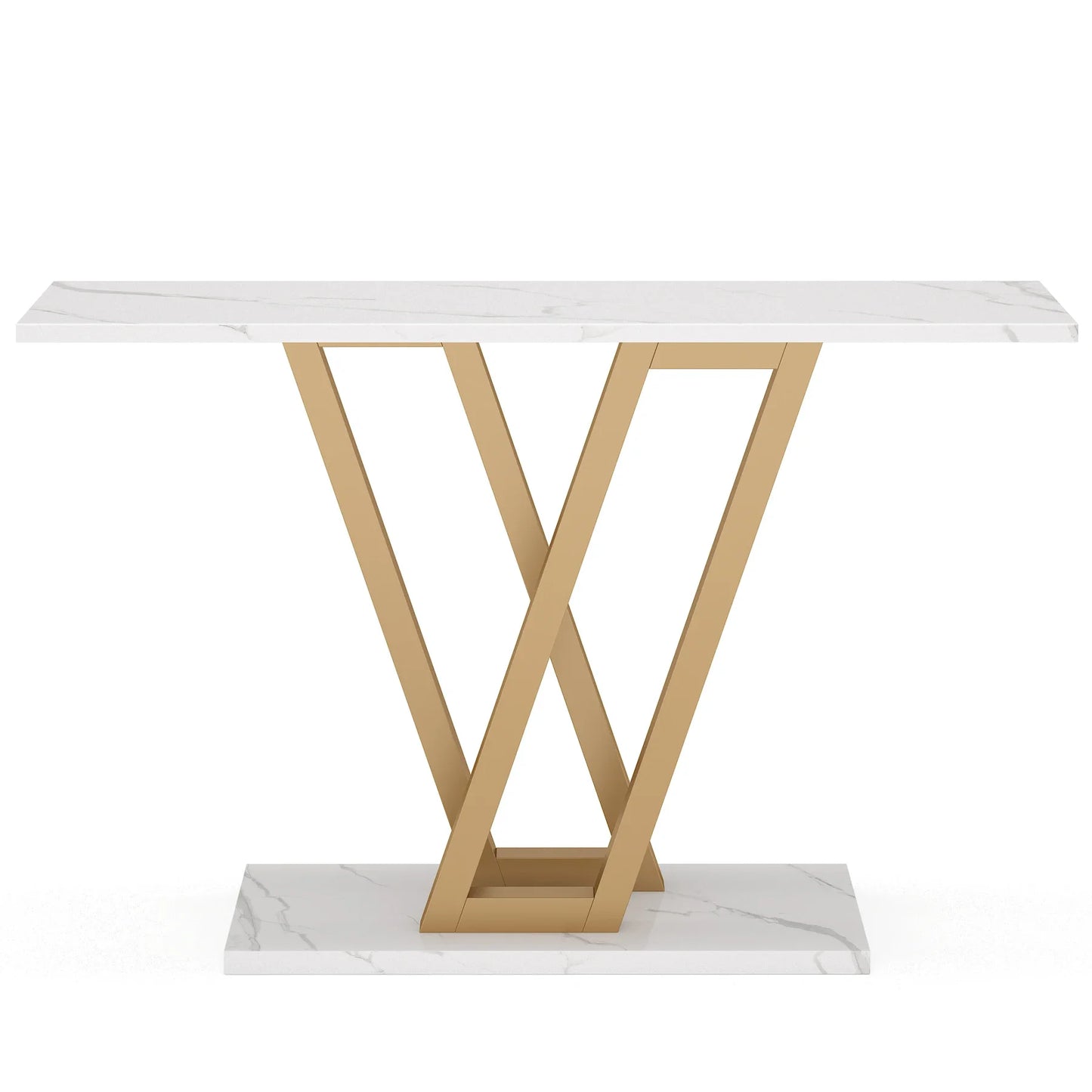 đȘ Tribesigns Konsolbord 110 cm â Industriell Design med V-formade Metallben â För Hall & Vardagsrum