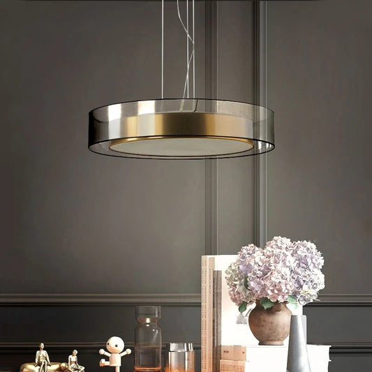 Lyxig Postmodern Taklampa i Polerad Koppar – För Sovrum, Matsal & Vardagsrum – Nordisk Design