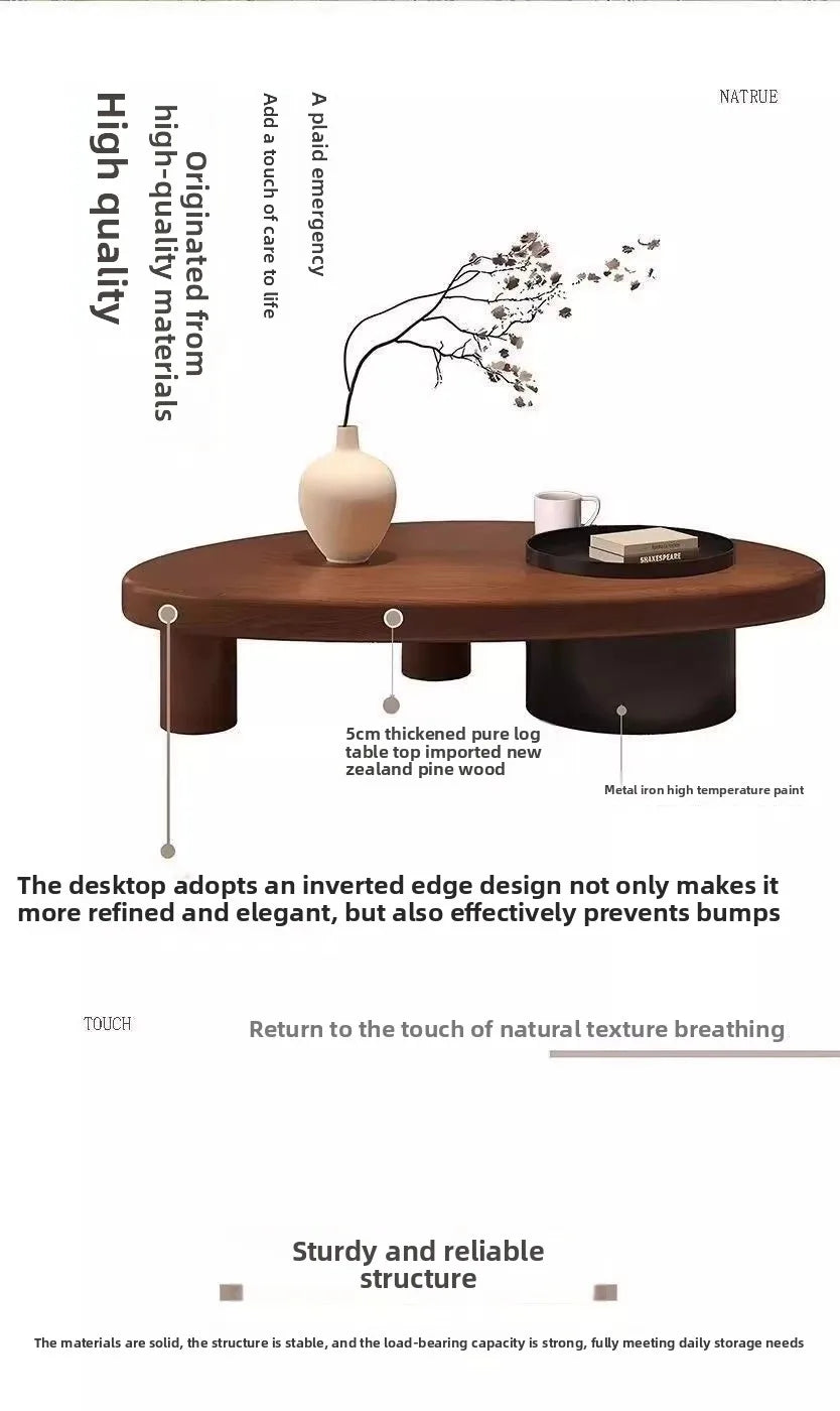 Wabi Sabi Te-bord – Minimalistisk Elegans i Massivt Trä
