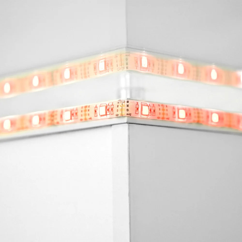 Modern Mobil Kaffebord med LED – Högblank Glasdesign – Svart & Vit – För Vardagsrum