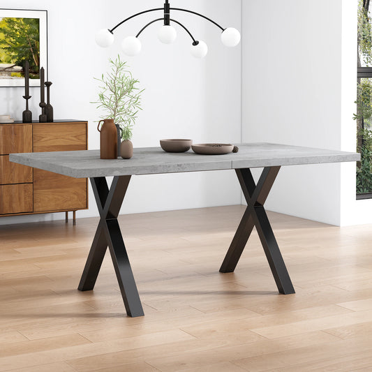 Jugacool Matbord – Modern Minimalism i Smidesjärn & Betonglook (140 × 80 cm)
