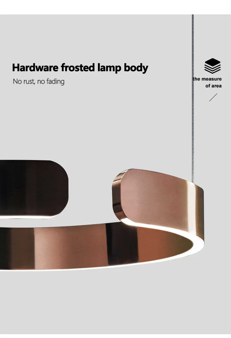 Minimalistisk LED Taklampa med Cirkulära Ringar – D40/D60