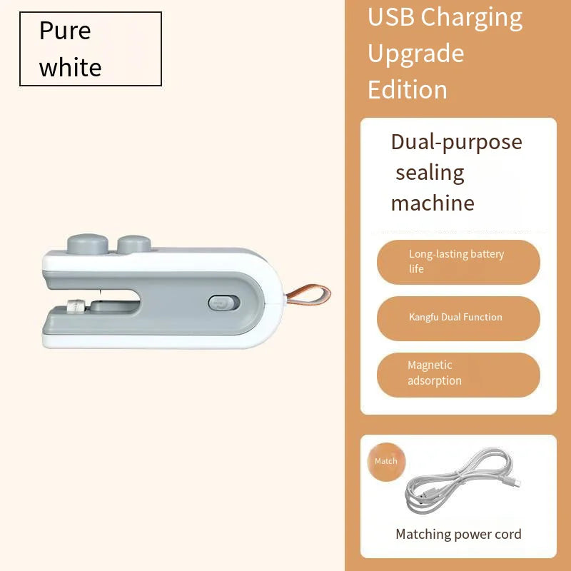 Mini Påsförslutare med USB – Återladdningsbar Värmeförslutare | För Mat, Snacks & Förvaring