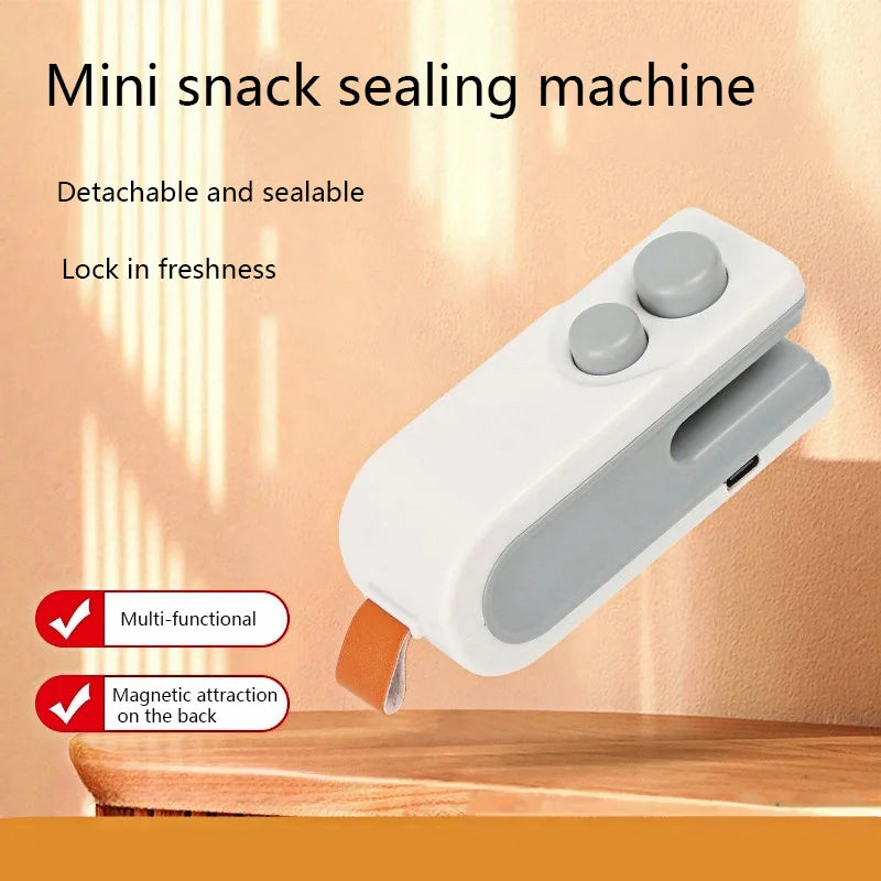 Mini Påsförslutare med USB – Återladdningsbar Värmeförslutare | För Mat, Snacks & Förvaring