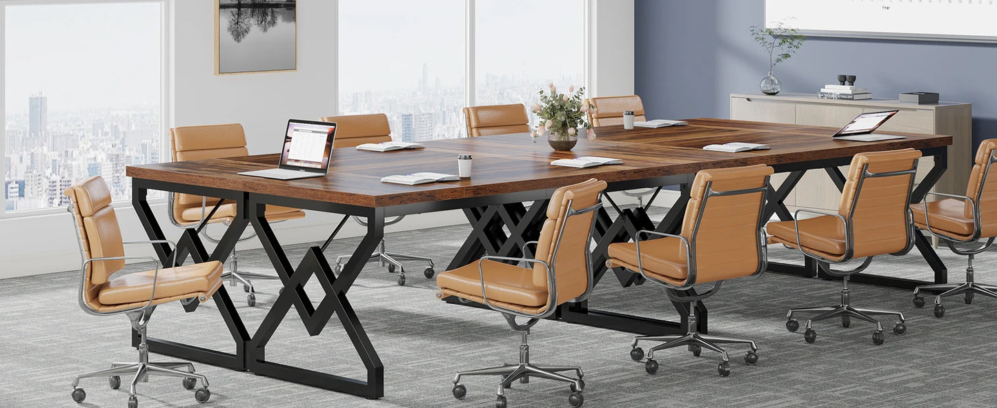 Tribesigns Executive Desk – Extra Tjockt Kontorsbord med Metallram (160 cm)