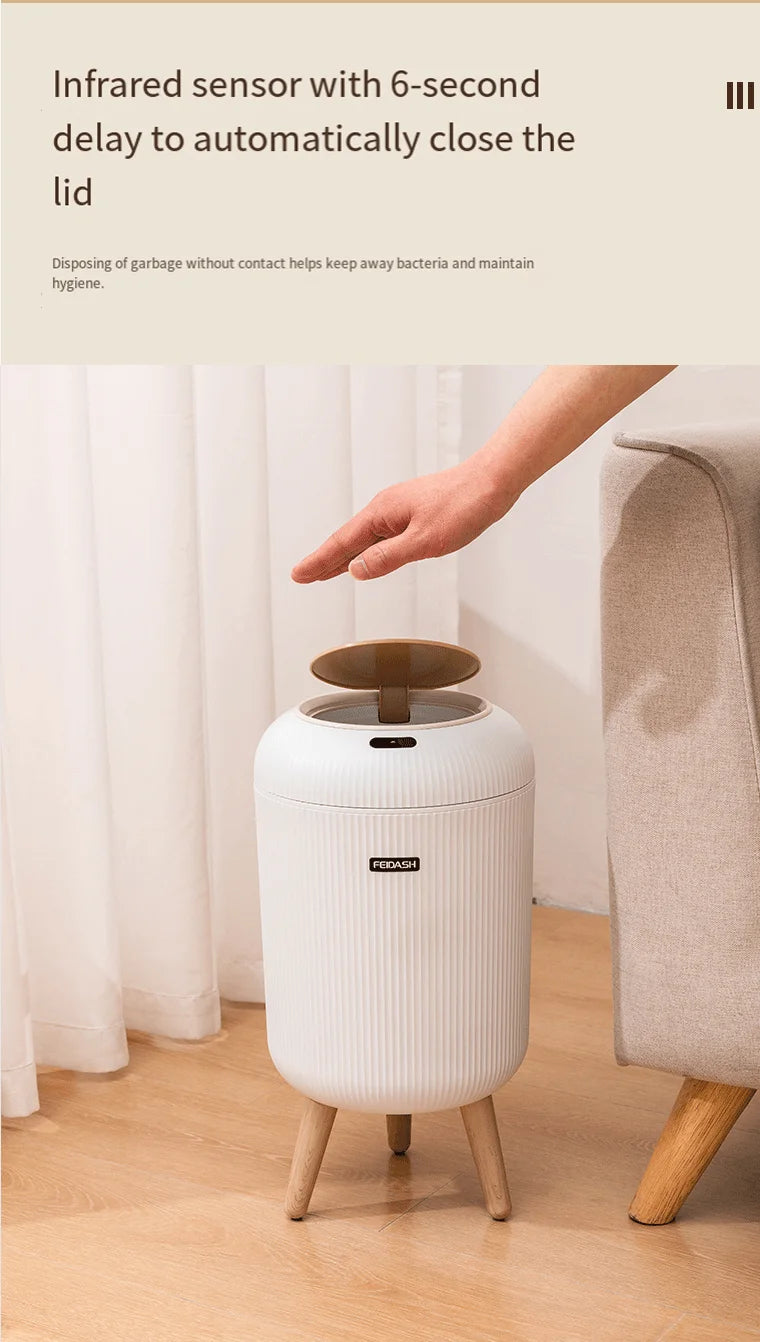 đïž SHXI Automatisk Soptunna med Sensor â 10L â Touchfri & Luktförseglad â För Kök & Badrum
