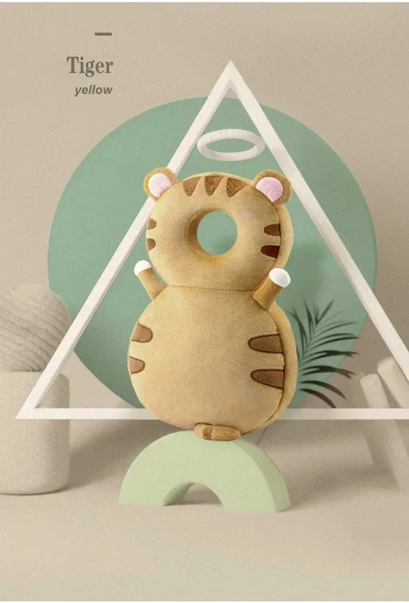 Baby Fallskyddskudde – Mjuk Ryggsäck med Nackstöd & Huvudskydd, Djurdesign