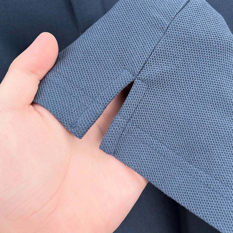 Herrpike i 100% Bomull – Broderad Häst – Höst/Vinter – Smart Casual